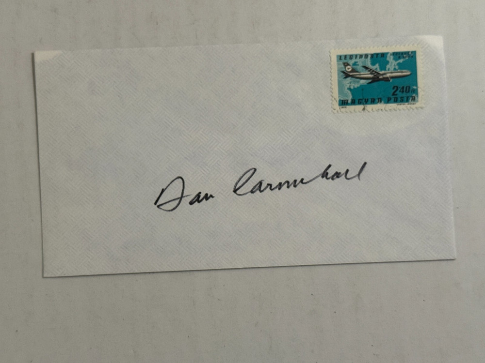 Daniel Carmichael WWII War USAAF Fighter Pilot Ace Signed Autograph Envelope
