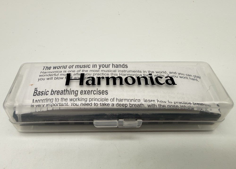 Ten Hole Harmonica with Case & Instructions