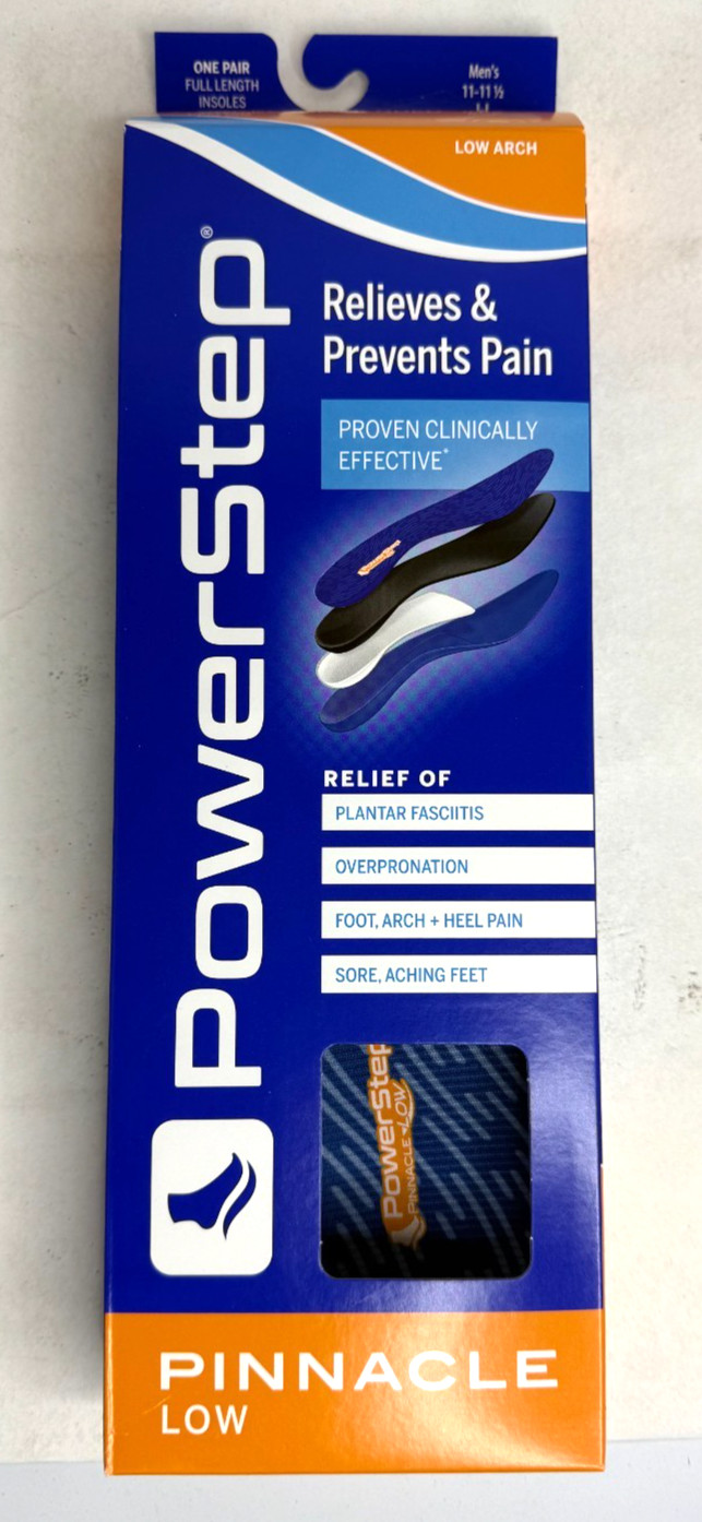 Powerstep Insoles Pinnacle Low Size H Men's 11-11.5 US