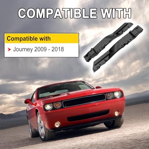 Front Bumper Left Right Bracket Set Compatible with Dodge Journey 2009-2018