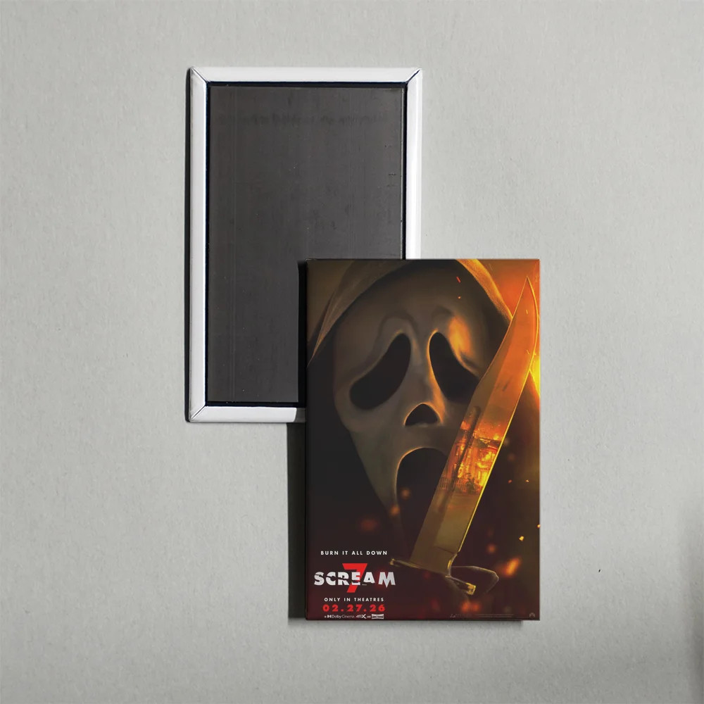 Scream 7 Mini Movie Poster Fridge Locker Magnet