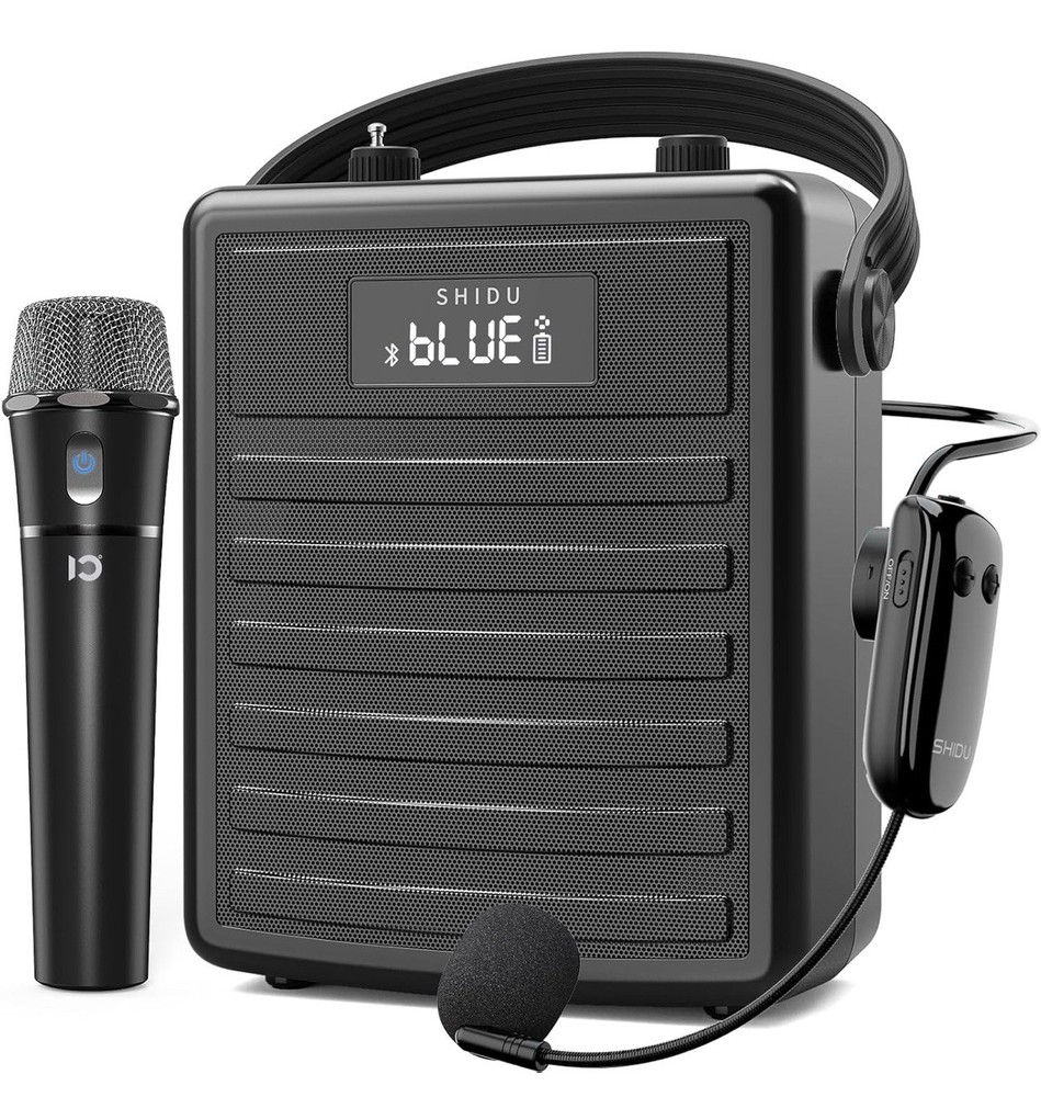 Voice Amplifier with Wireless UHF Microphone, Professional Portable Bluetooth