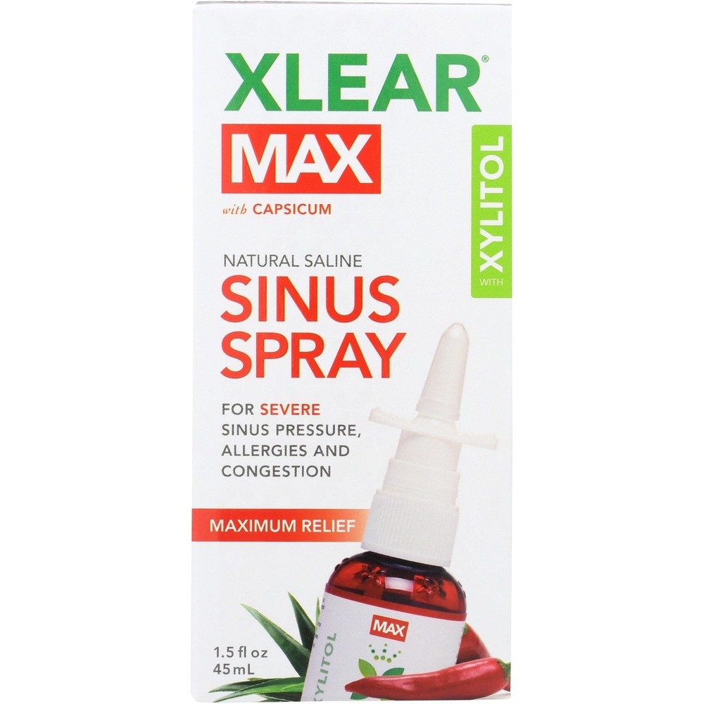Xlear Max Natural Saline Sinus Spray With Capsicum Maximum Relief