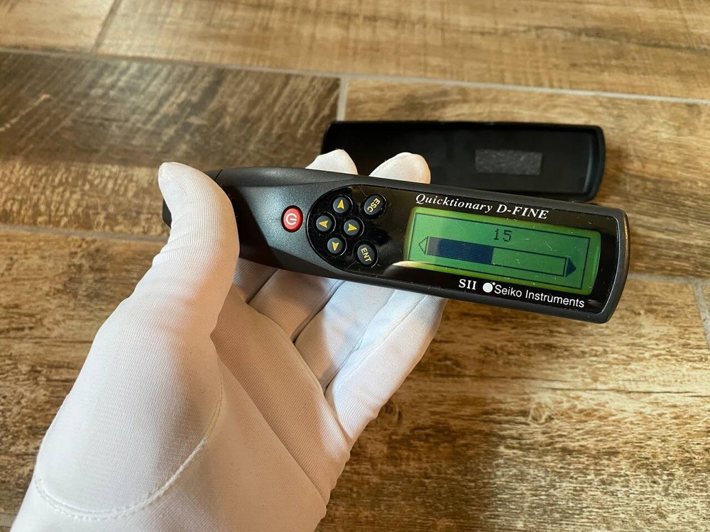 Seiko Instruments SII Quicktionary Rolling Translator Pen w/ Case Germany
