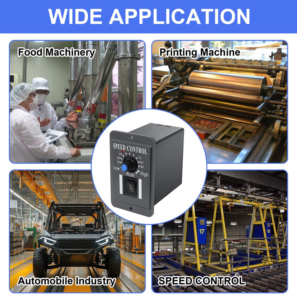 Easy Operations with Reversible Switch DC Motor Speed Controller 6A PWM 10-60V