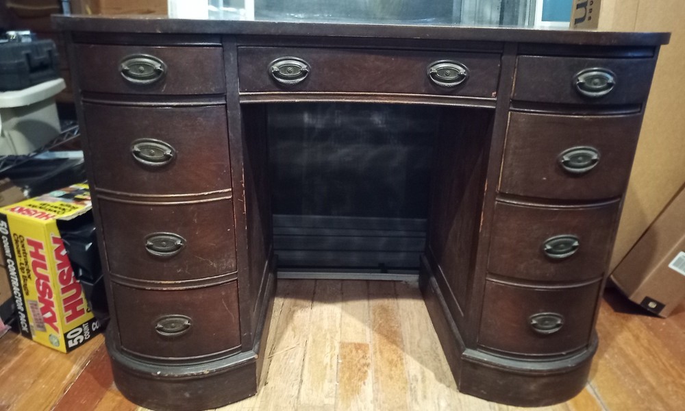 antique kidney shaped desk
