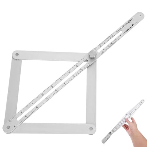 Corner Angle Finder Tool, Miter Saw Protractor with Scale, Miter Angle Silver