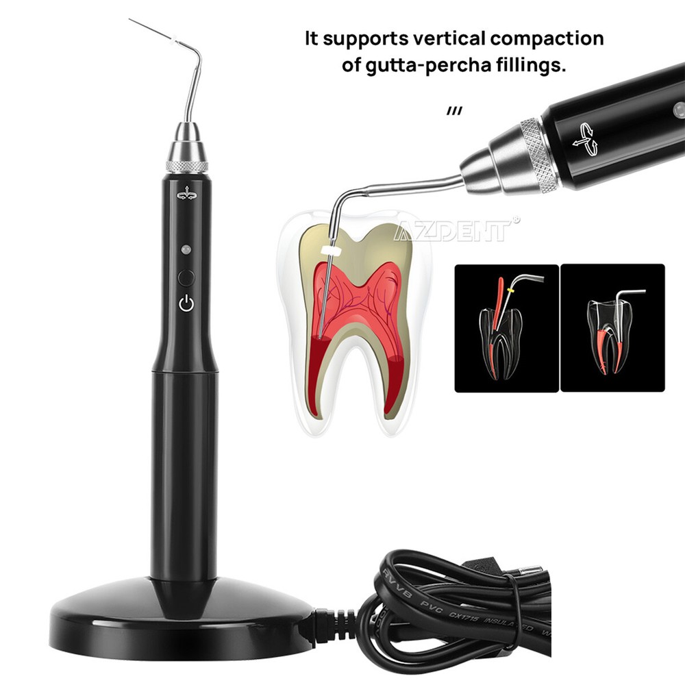 Dental Gutta Percha Obturation System Root Endo Heated Pen + 2 Heating Tips