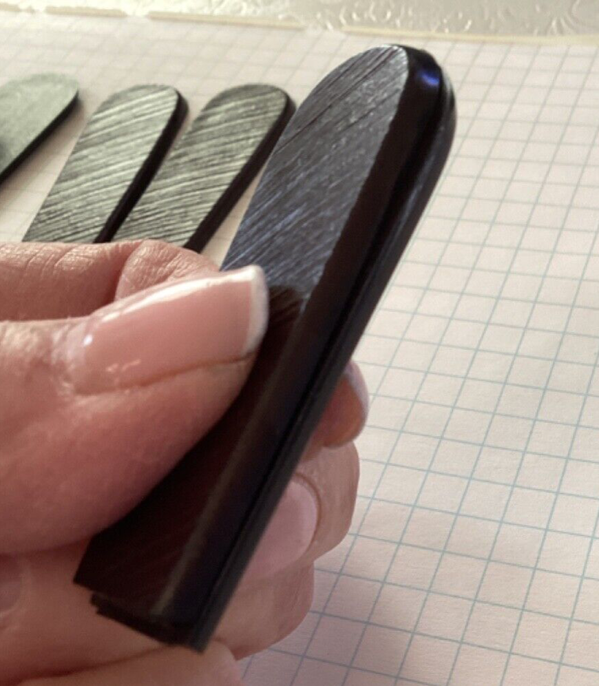 5 Sets, 2-1/2" Brown Plastic? Knife Scales