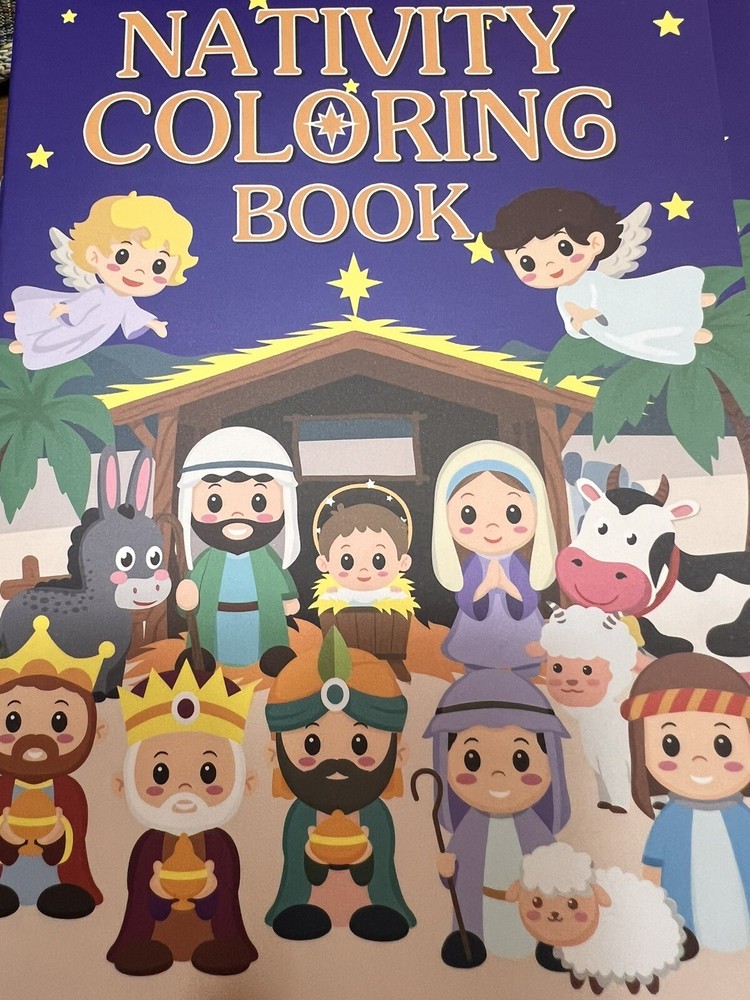 1 mini Nativity coloring books -7” x  5”- stocking stuffers