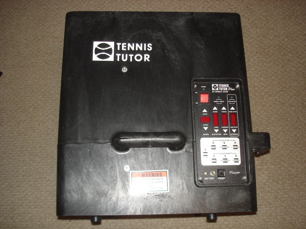 Tennis Tutor Plus Player Tennis Ball Machine with Multi-Function Wireless Remote