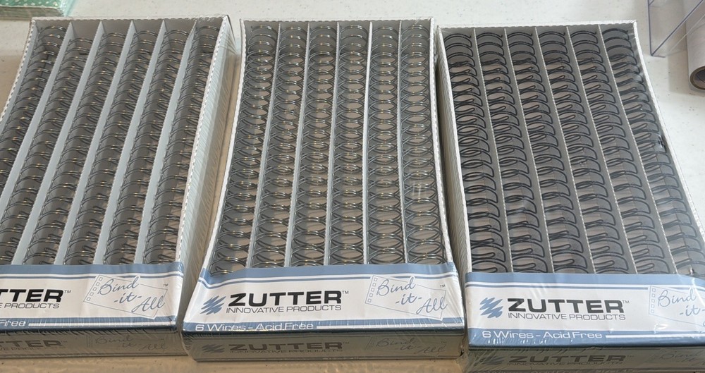3 Boxes Zutter Bind It All Wires 1" (2) Silver 1 Black Unopened 18 Total