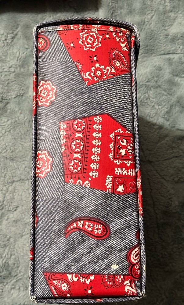 Vinyl Record Carrying Case Bandana Pattern 70’s Big