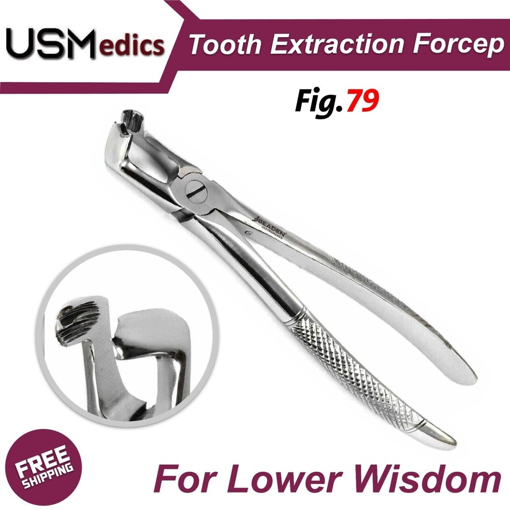 Dental Tooth Extraction Forceps Upper Lower Molars & Surgical Root Elevators