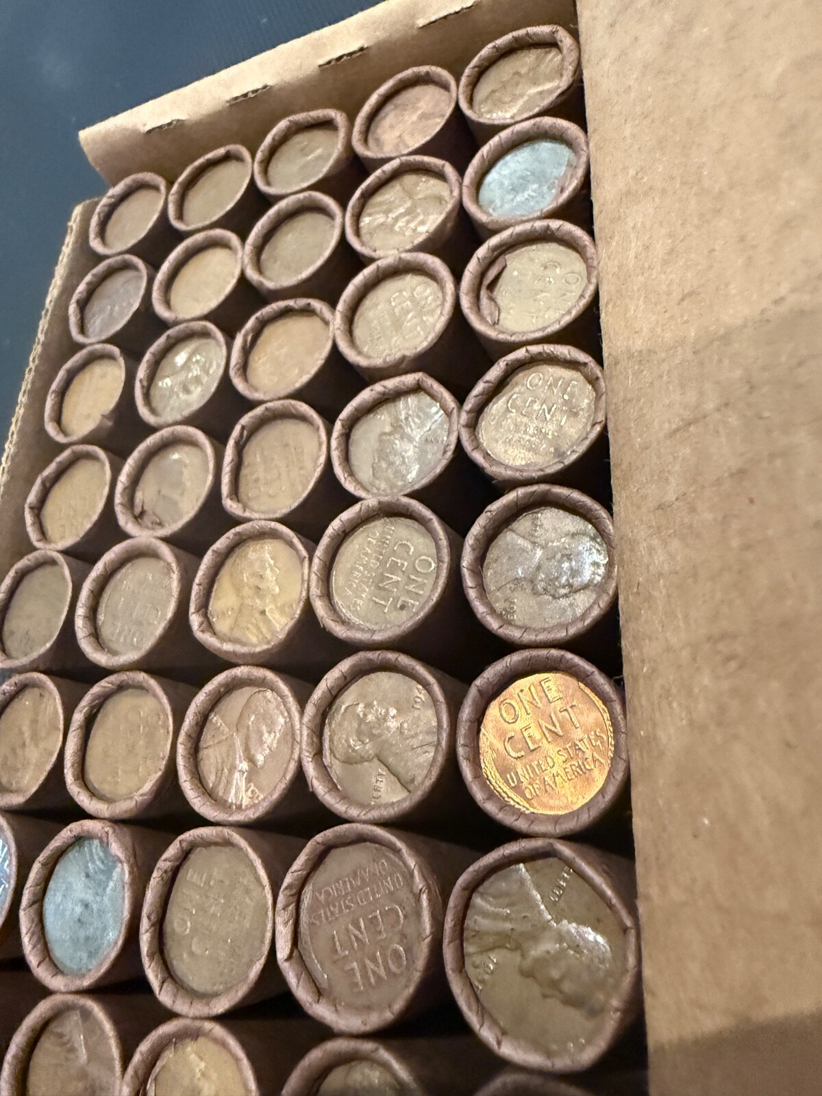 Brown wheat penny roll lincoln cent unsearched mixed dates mint marks sale lot