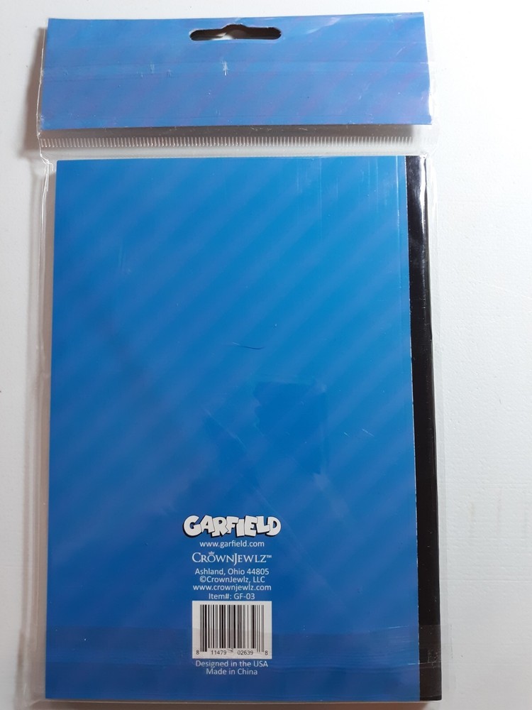 Garfield Blank Journal "Do the Write Thing" CrownJewlz