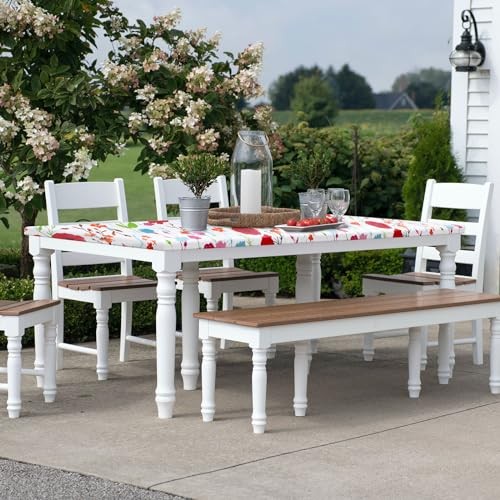 Rectangle Vinyl Tablecloth, Fitted Table 96" x 30" (Rectangular) Off White