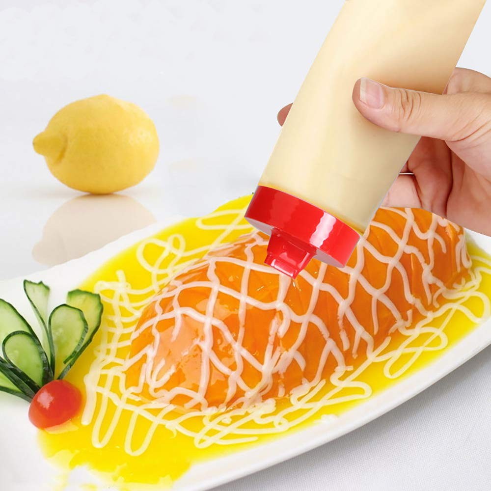 2-pack Porous Squeeze Bottles Leak Proof Refillable Condiment Container