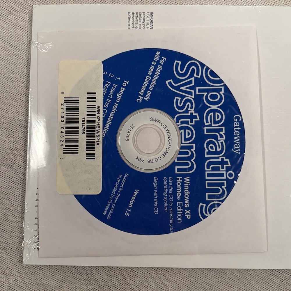 Microsoft Windows XP Home Edition 2002 OEM For New PC Sealed