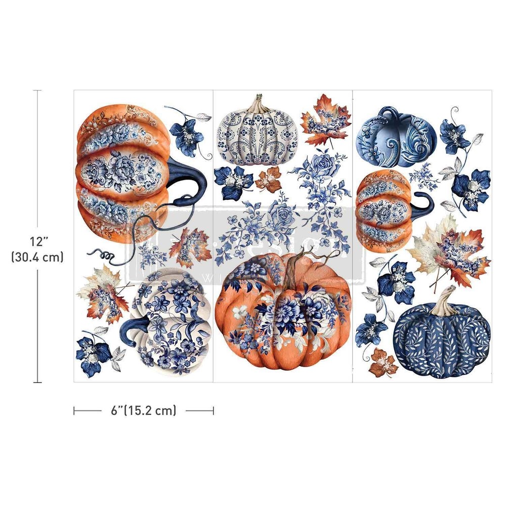Redesign With Prima PUMPKIN PATCH GALORE Small Decor Transfer, Fall Decal