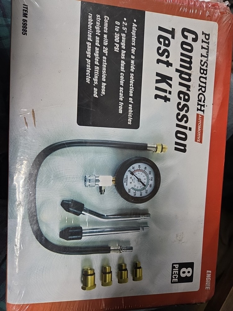 8 Pc Spark Plug Cylinder Compression Tester Test Kit Professional Gas Engine NEW
