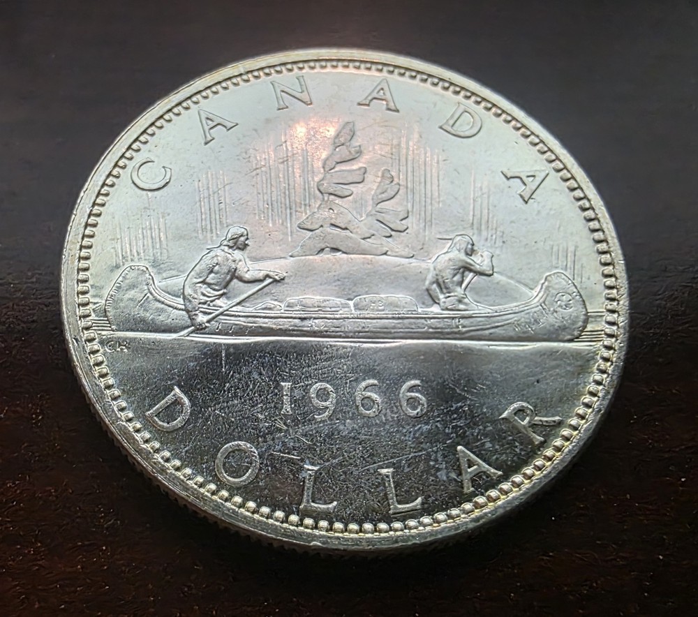 1966 CANADA SILVER DOLLAR COIN