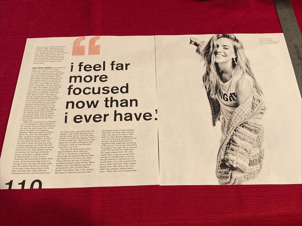 Actress Sienna Miller 10-page 2014 Print Article