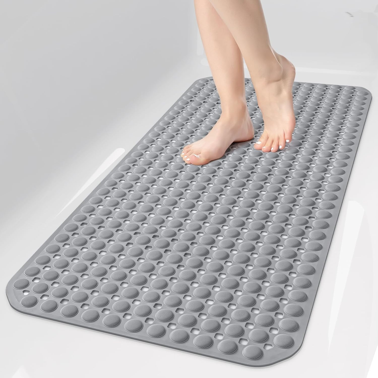 Bath Tub Shower Mat Non Slip, Bathtub Floor Liner Mats for Inside Shower ,Grey
