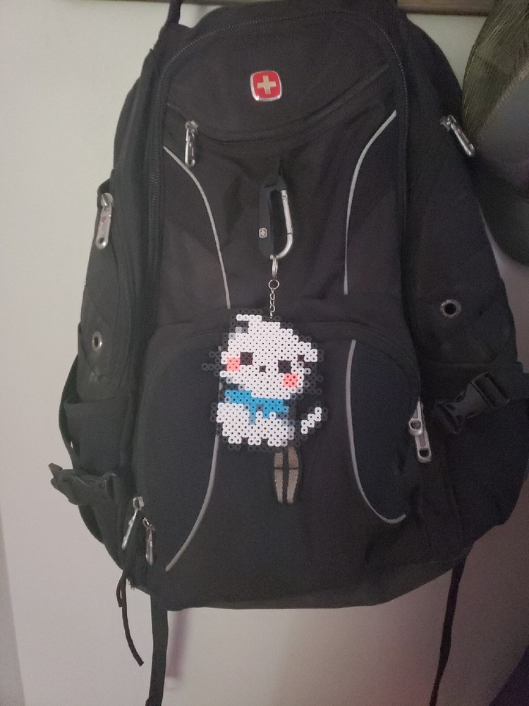 Kitty Perler Pixel Art Keychain