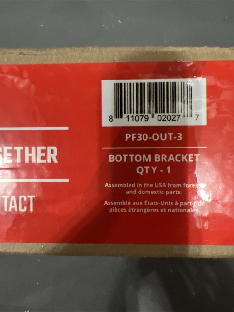Wheels Mfg PF30 Threaded Bottom Bracket Black
