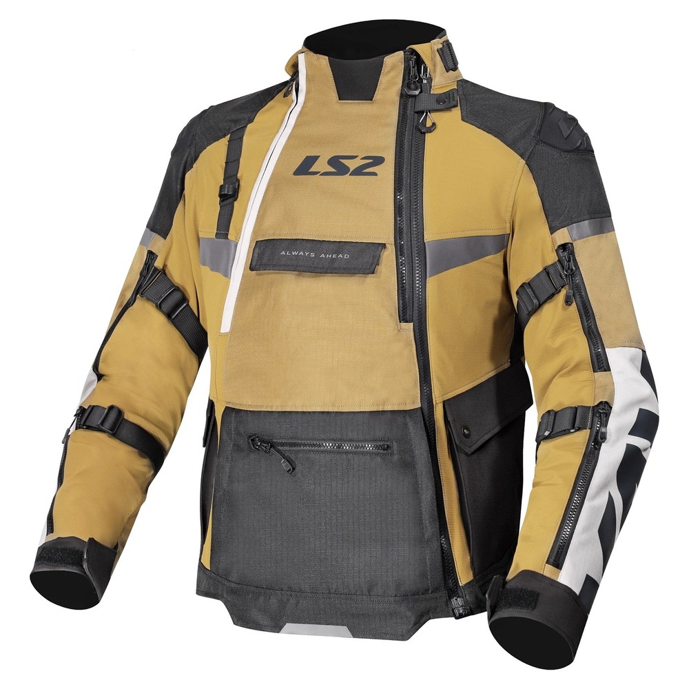 LS2 X-Master Motorcycle Jacket (Brown/Black/Grey) Size: L