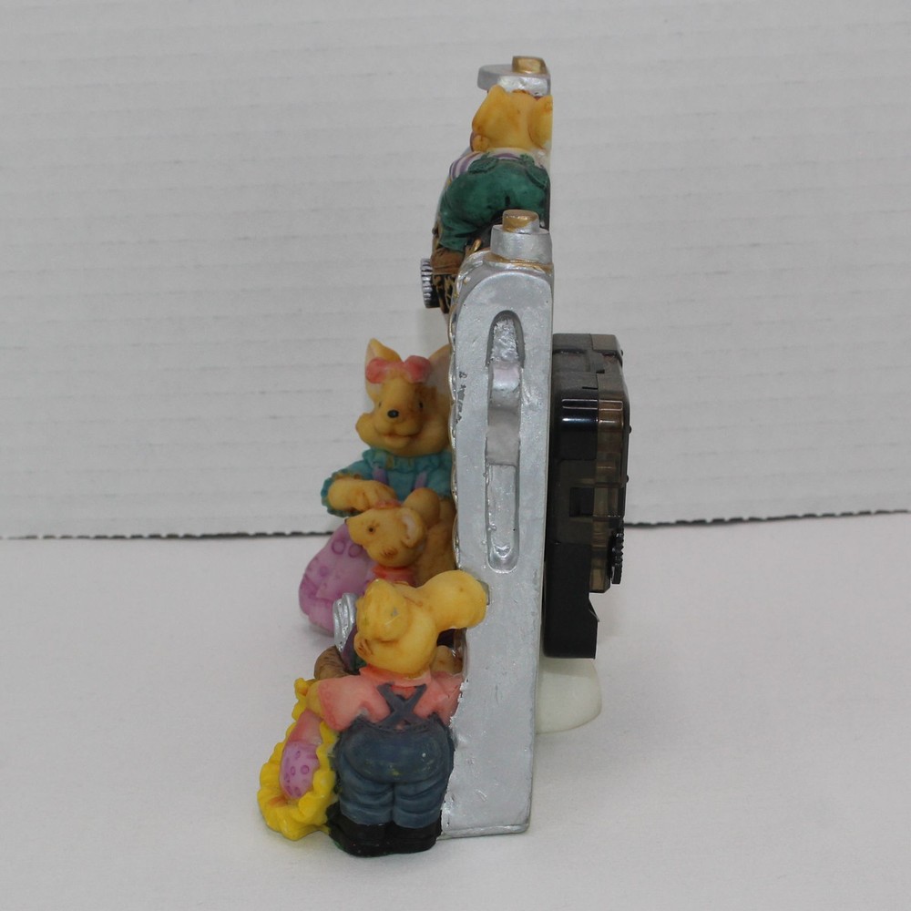 Sewing Machine Clock with Mice Ceramic Free Standing