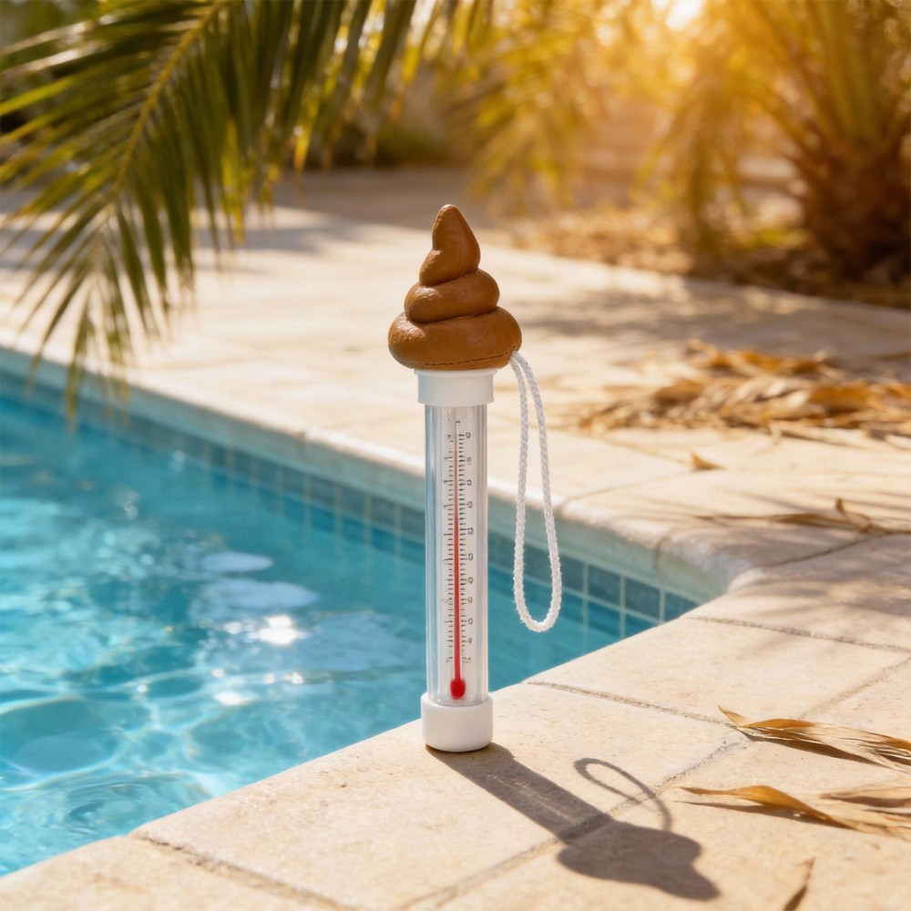 Pool Water Temperature Thermometer Floating Poop Design Easy Read Display