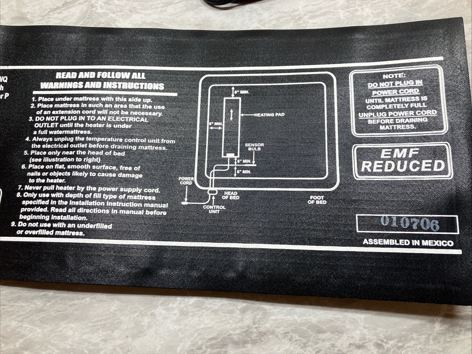 Thermal Guardian Hardside Waterbed Heater Quantum P1013 LWQ & Control Unit