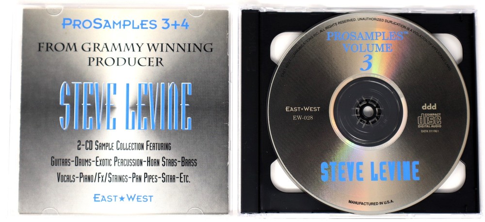 East West Steve Levine ProSamples 3+4 Sample Library/Sound Library/Sampling 2 CD