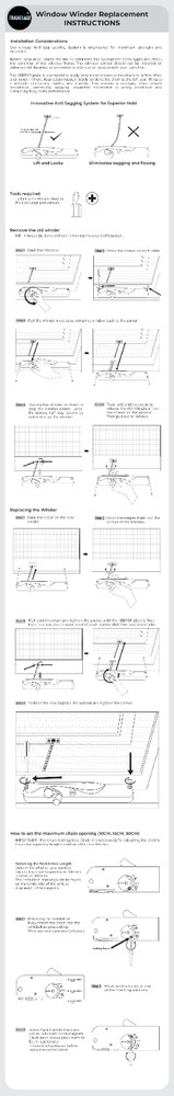 TRADEBASE Window Winder Black- Lockable Keyed Alike
