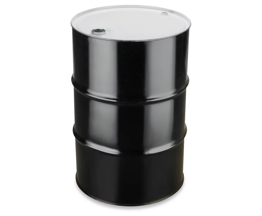 55 Gallon Metal Drum, Sealed