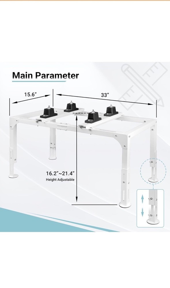 Mini Split Ground Stand Adjustable Anti-Vibration Mini Split Stand W 400LBS Load