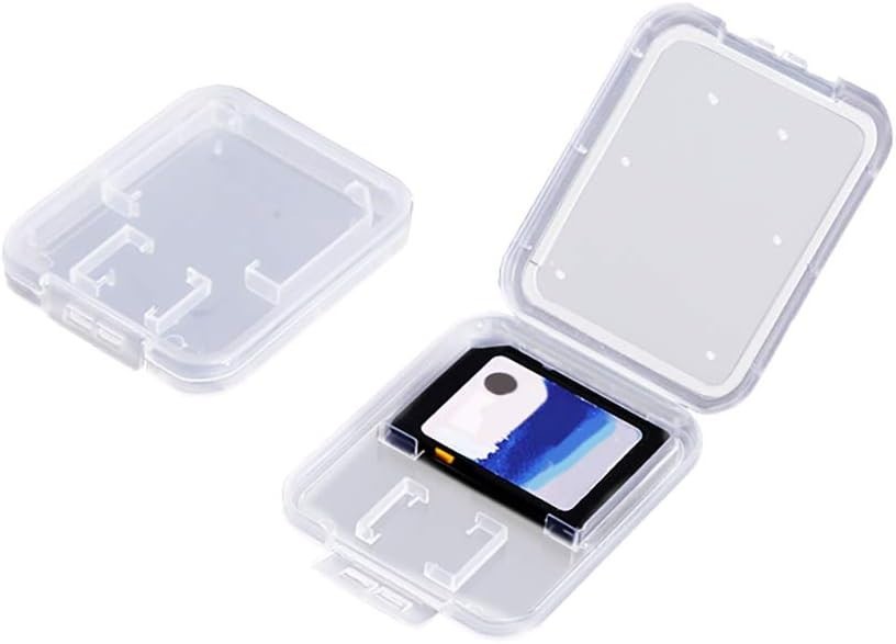 Durable Clear Plastic Memory Card Holder for SD & Micro SD - 10 Cases Included