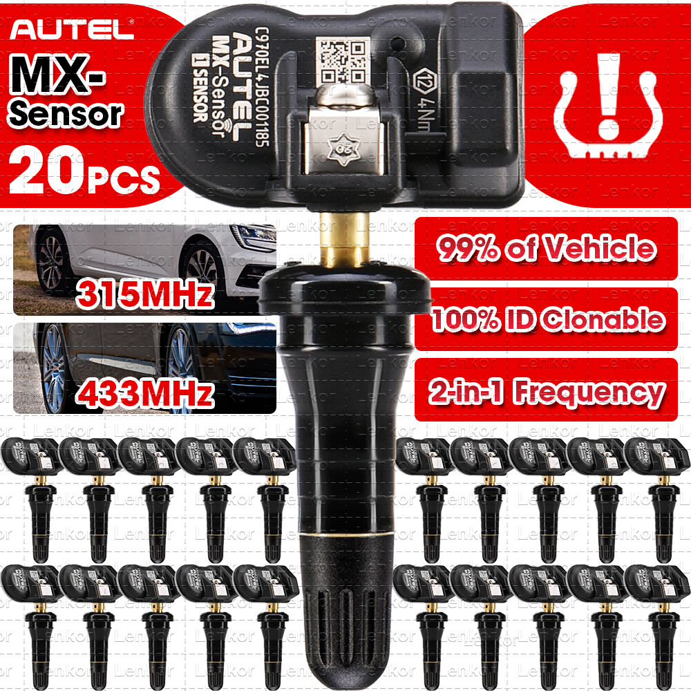 Autel TPMS Sensor MX-Sensor 315MHz & 433MHz Programmable Universal Rubber Valve