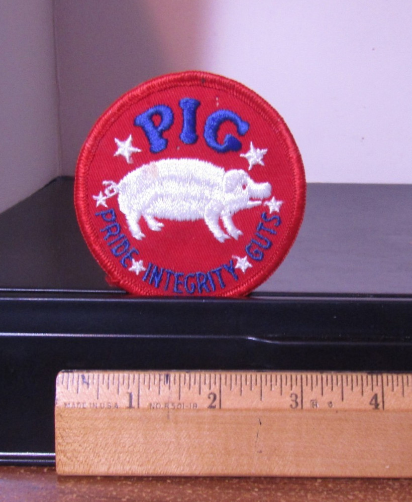 Pride, Integrety, Guts "PIG" Patch for Jacket