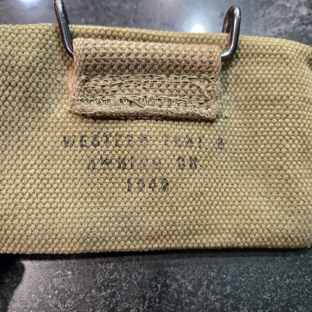 ORIGINAL WWII US ARMY INFANTRY M1942 FIRST AID CARLISLE BANDAGE CARRY POUCH-1942