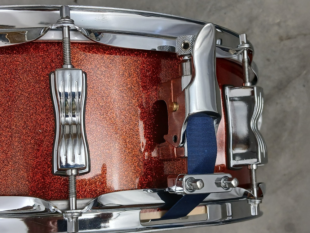 LUDWIG ELEMENT EVOLOLUTION 5X14" COPPER SPARKLE SNARE DRUM, MINT CONDITION