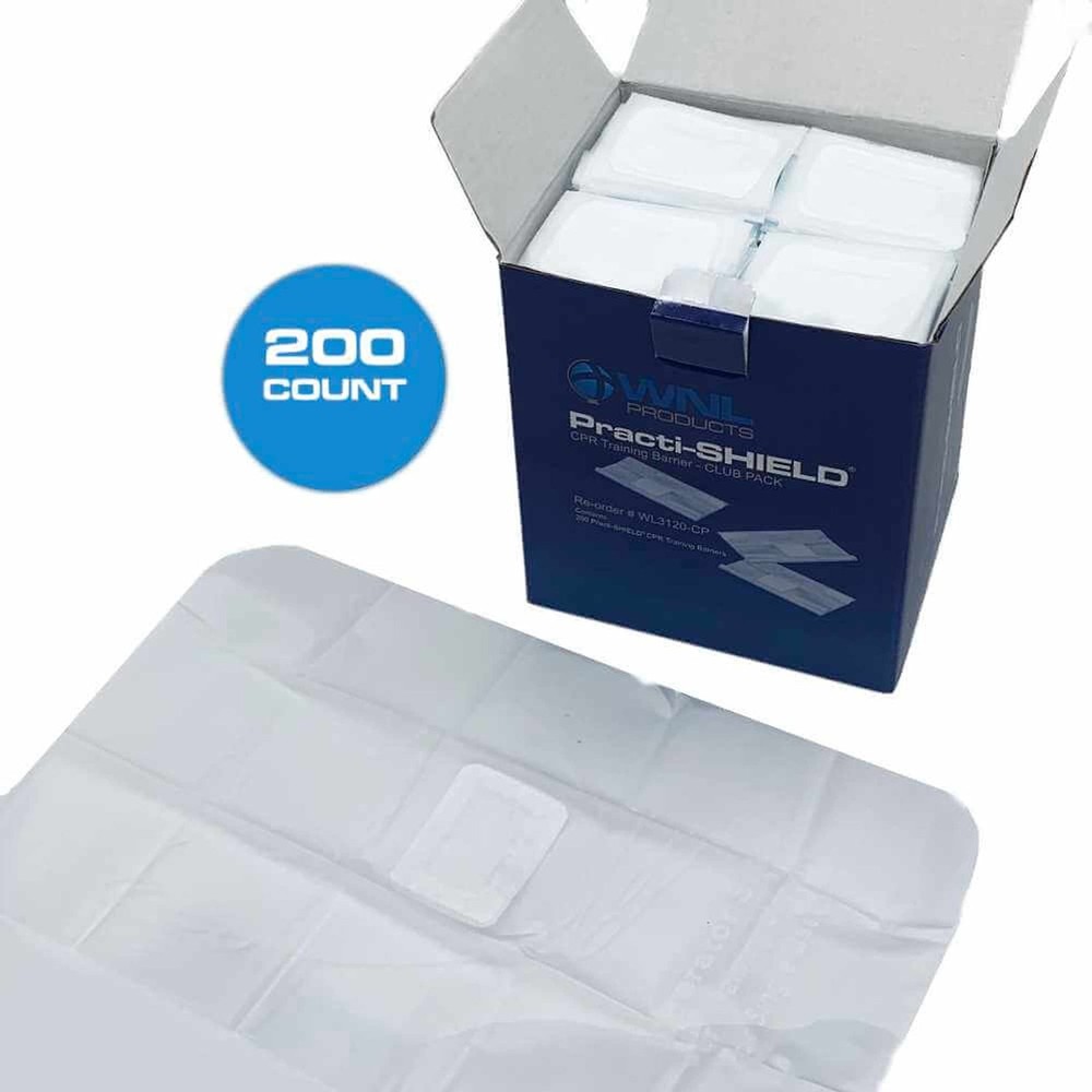 WL3120CP CPR Practi-Shield Manikin Training Protector - 200 Shields