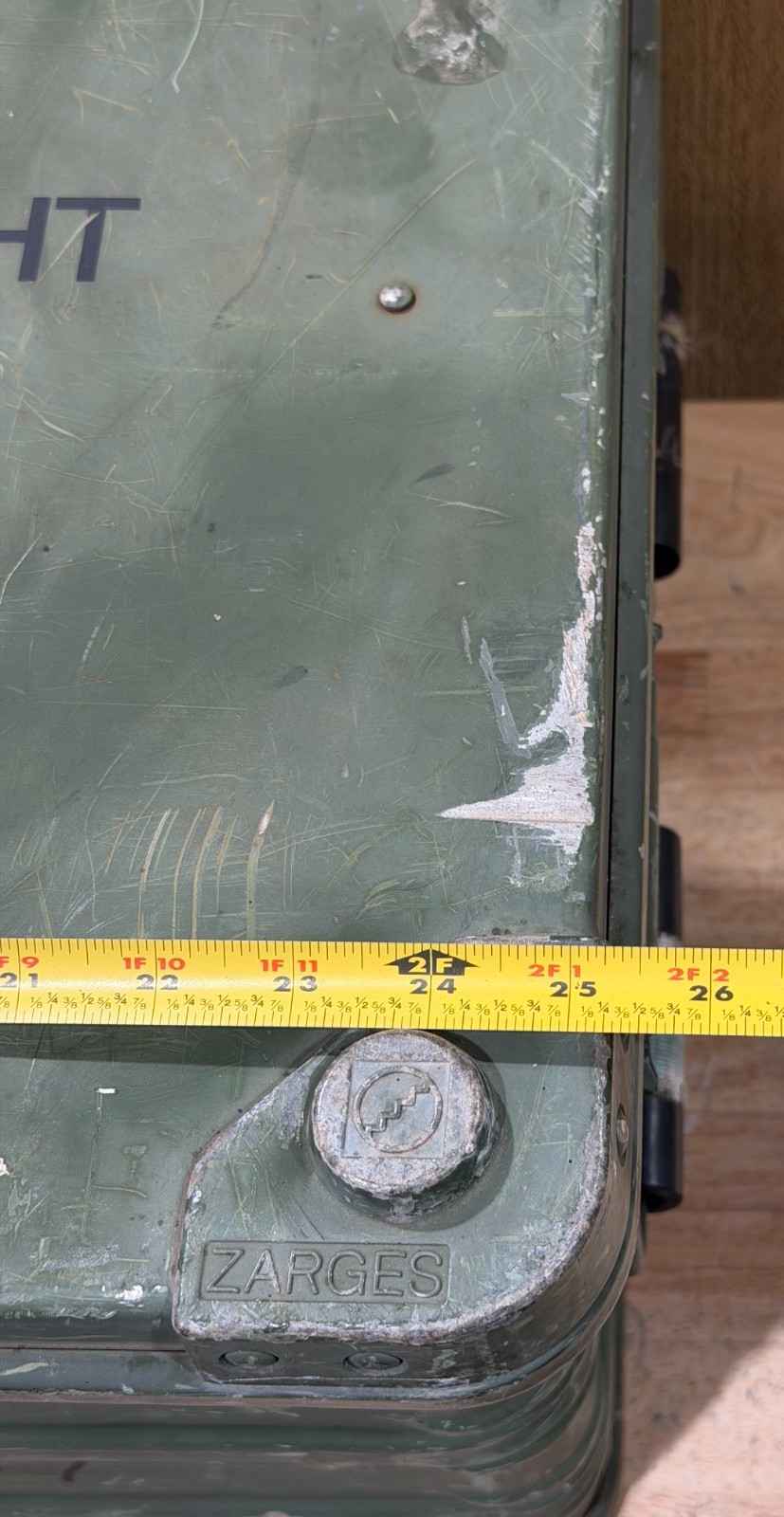 Zarges Metal K470 25.5x18.5x13.75" Military Surplus Storage Case Green