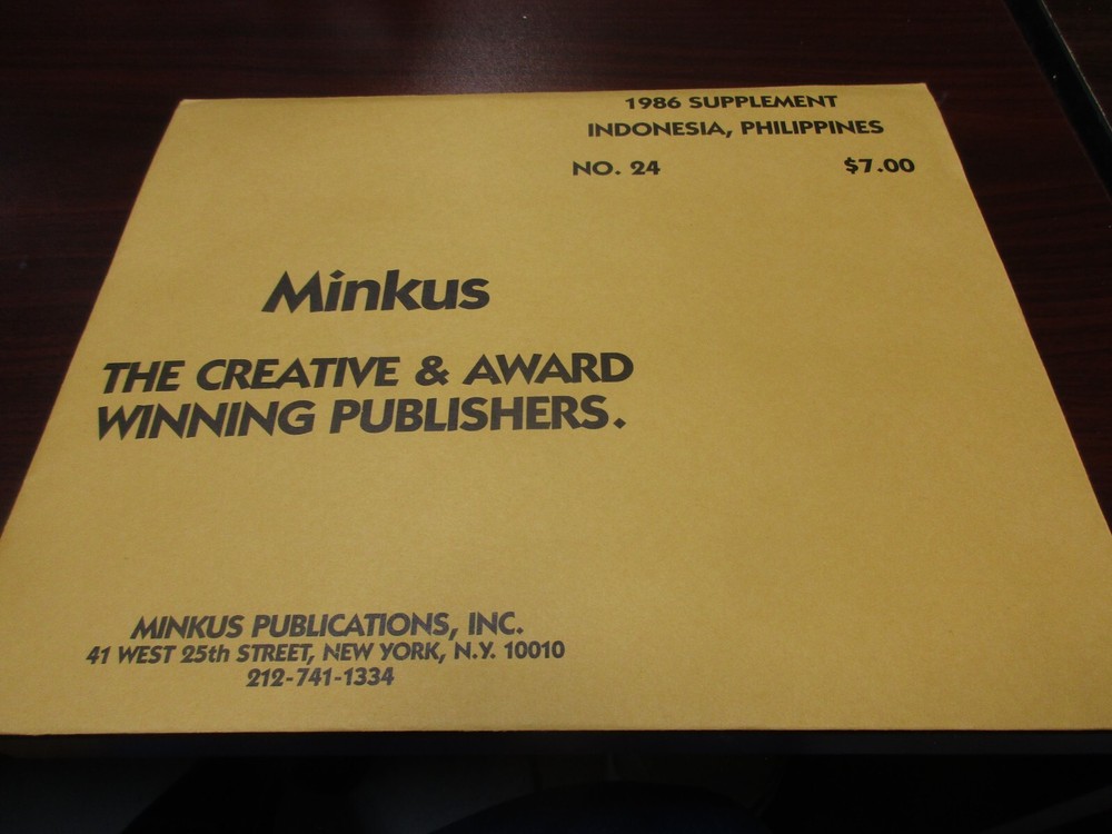 "MINKUS" STAMP ALBUM  1986  SUPPLEMENT  INDONESIA, PHILIPPINES   W/FREE SHP.