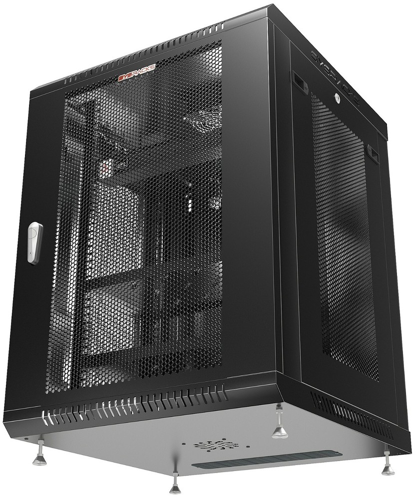 15U Wall Mount Server Rack Network Cabinet Locking Av Data Enclosure VENTED DOOR