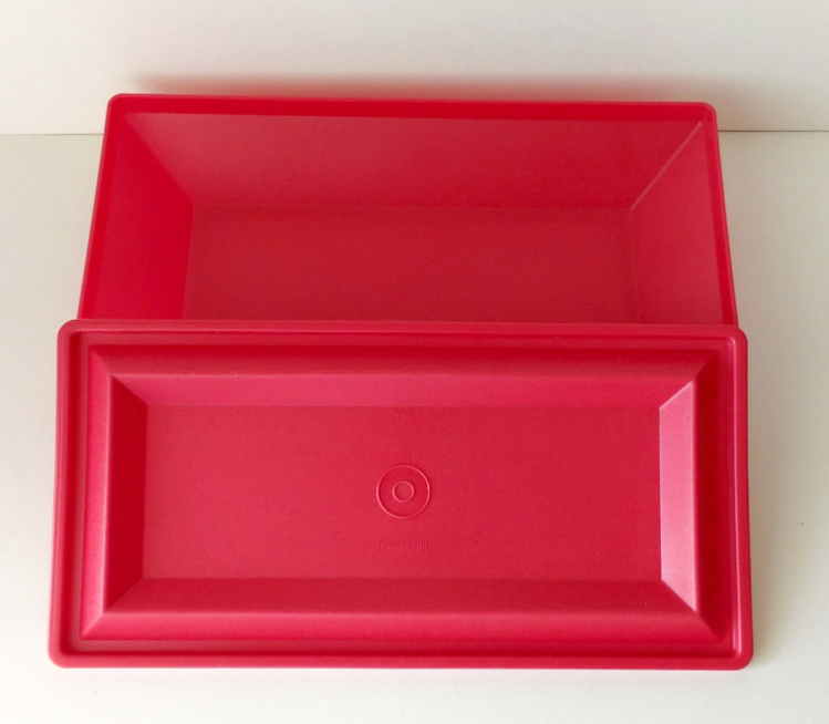 Tupperware Buffet Get Togethers Serving Rectangular Tray 13" x 6.5" x 2" Red New