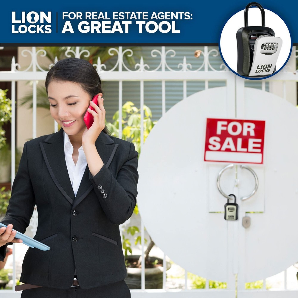 Key Lock Box for Keys with Code, 4 Digit Combination Lockbox for Keys Outdoor...