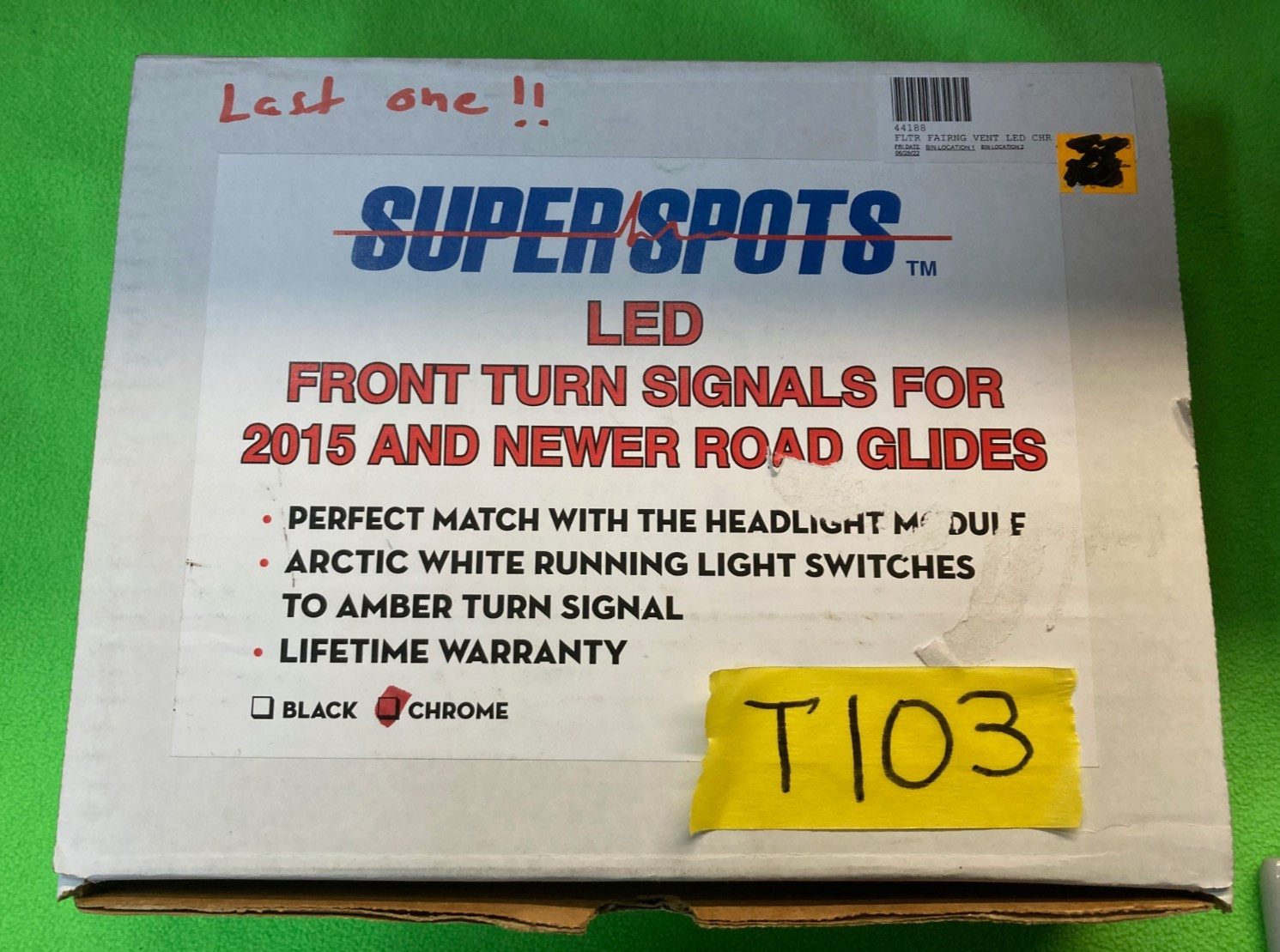 SuperSpots 15-Up Harley Road Glide Chrome LED TURN SIGNAL FAIRING VENT LIGHTS